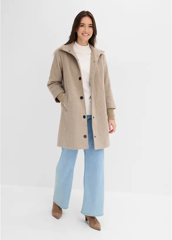Cappotto corto in simil lana, bonprix