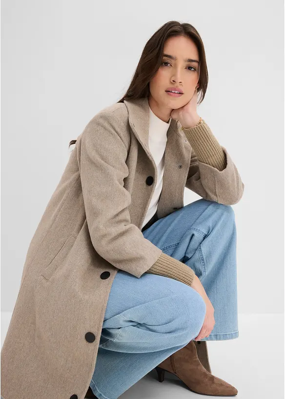Cappotto corto in simil lana, bonprix