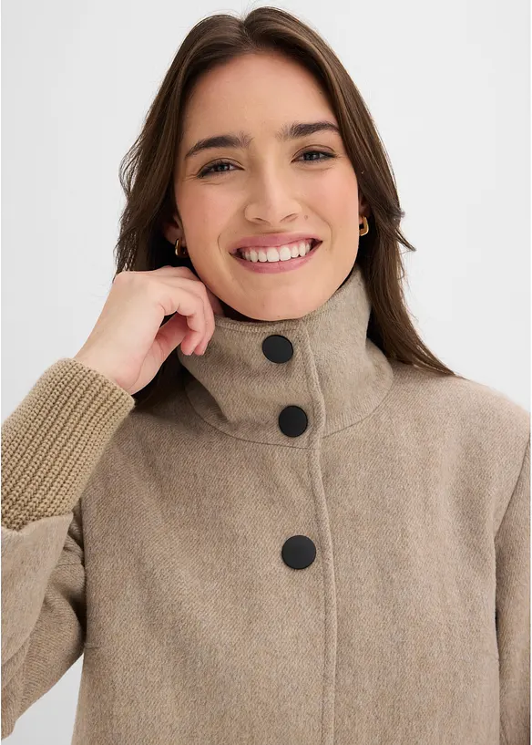 Cappotto corto in simil lana, bonprix