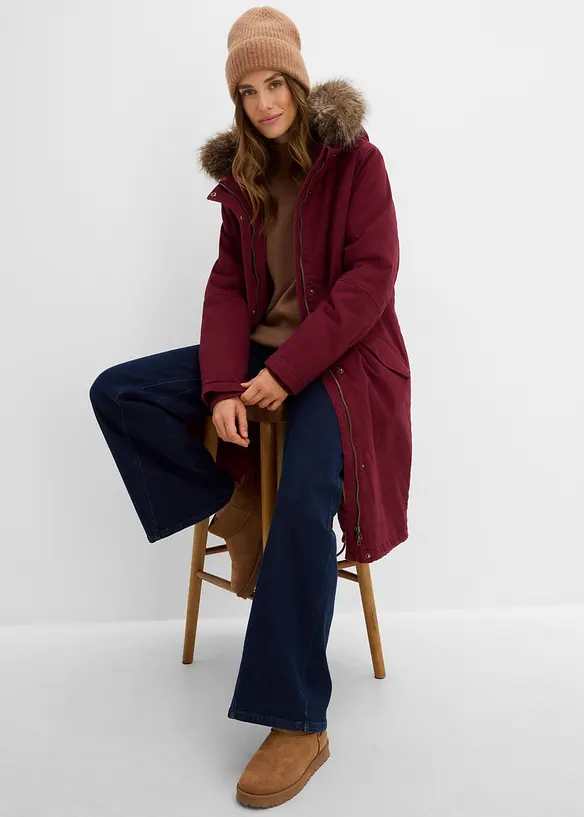 Parka lungo imbottito, bonprix