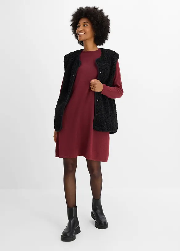 Abito in maglia svasato, bonprix