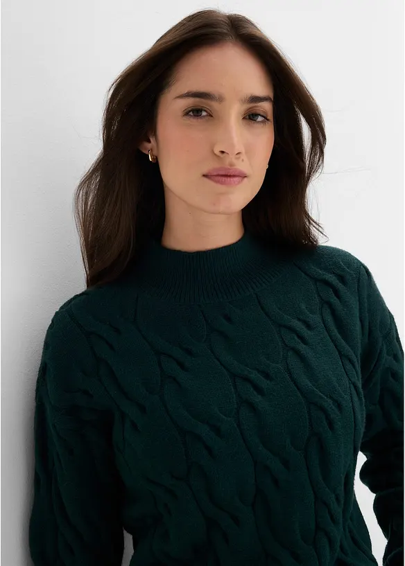 Maglione oversize in misto viscosa morbido, bonprix