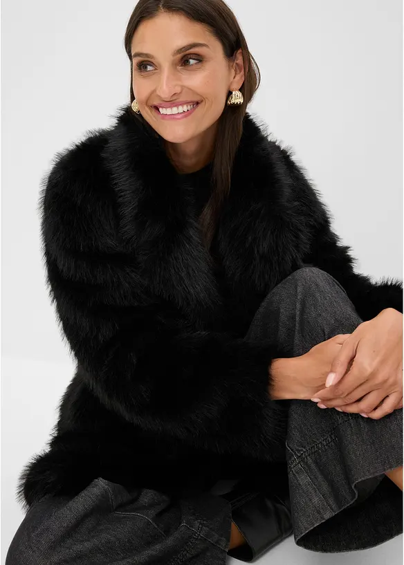 Giacca oversize in ecopelliccia, bonprix