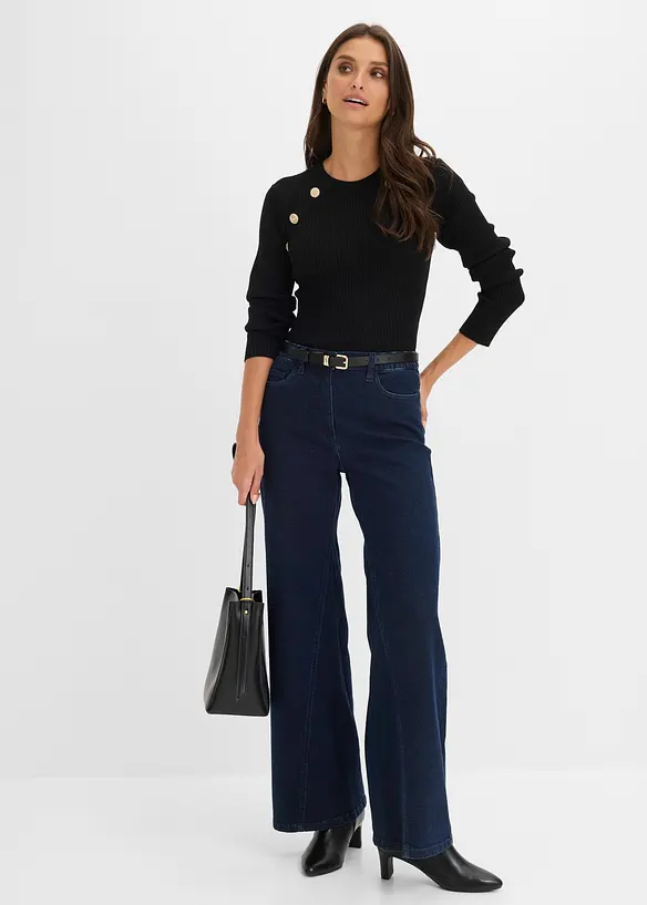 Maglione in filato fine misto viscosa, bonprix