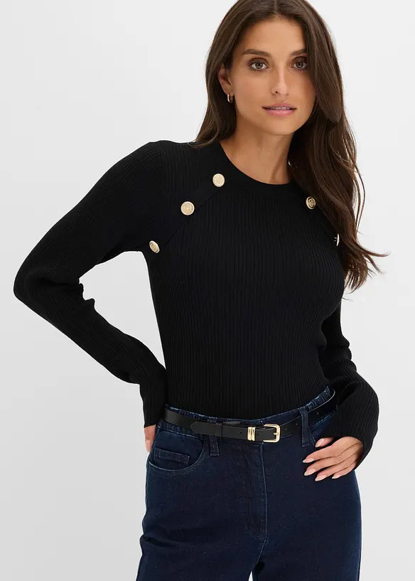 Maglione in filato fine misto viscosa, bonprix