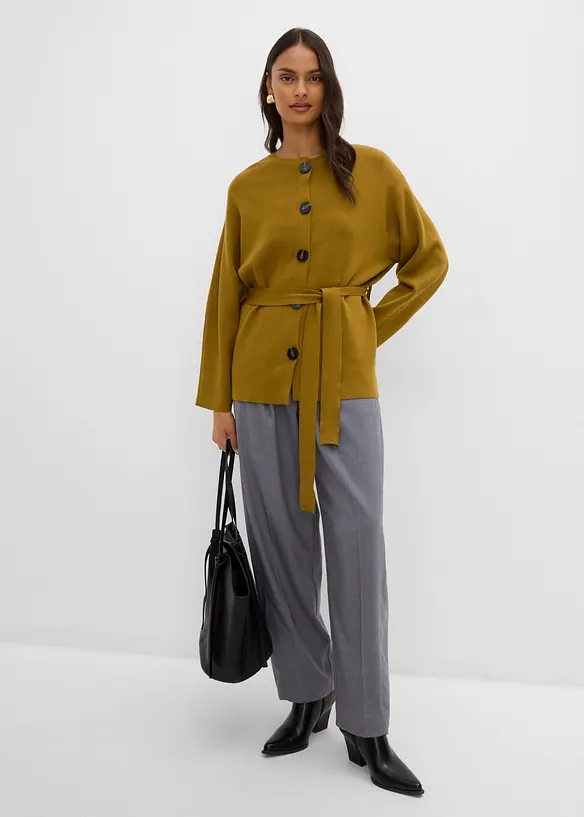 Cardigan in fine misto viscosa, bonprix