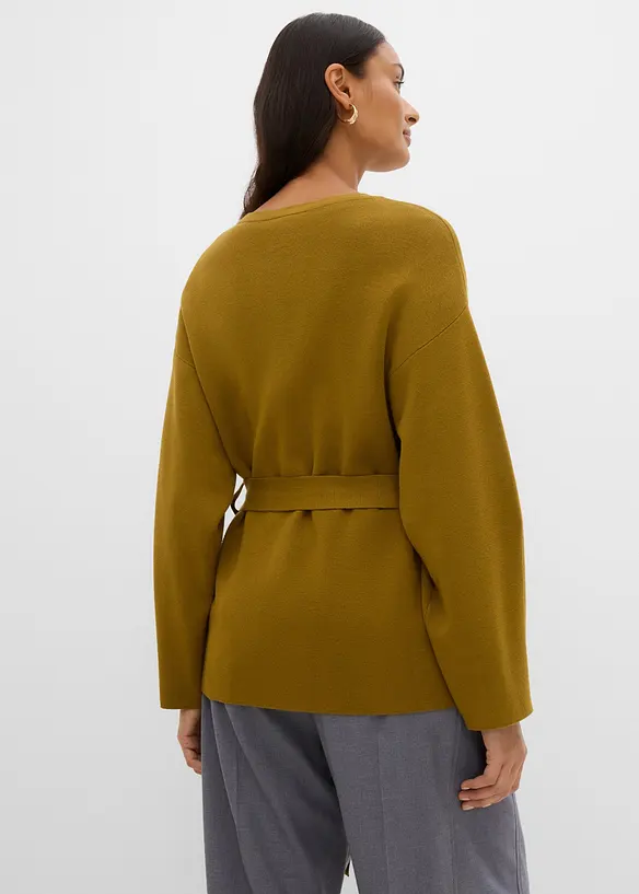 Cardigan in fine misto viscosa, bonprix