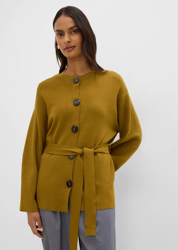 Cardigan in fine misto viscosa, bonprix