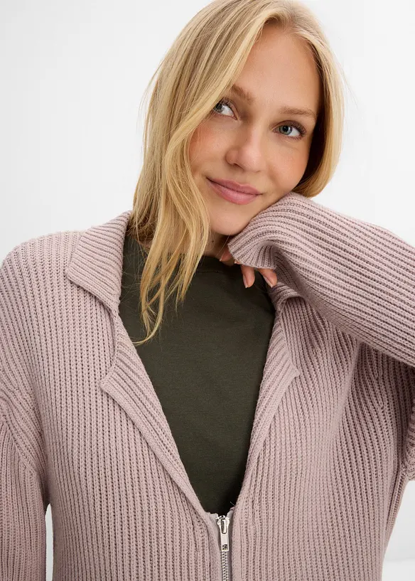 Cardigan in morbido misto viscosa, bonprix
