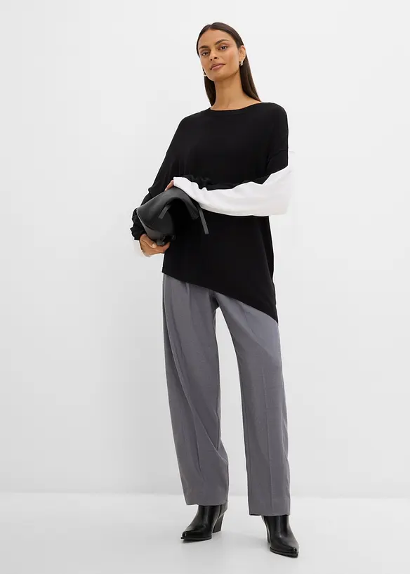 Maglione asimmetrico in morbido misto viscosa, bonprix