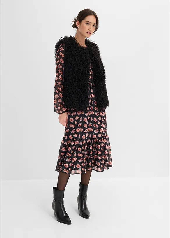 Gilet in ecopelliccia con tasche laterali, bonprix
