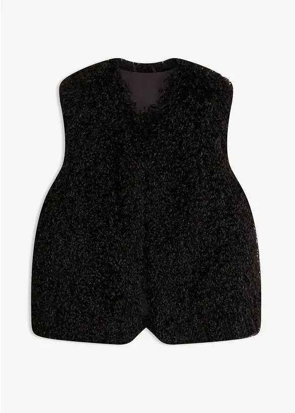 Gilet in ecopelliccia con tasche laterali, bonprix