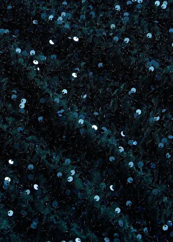 Abito svasato con paillettes, bonprix