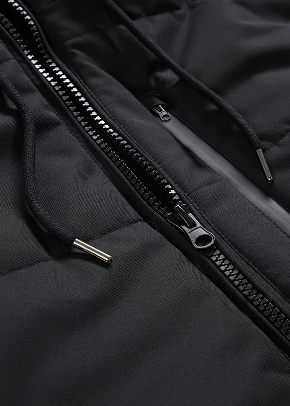Giacca trapuntata invernale stile bomber con cappuccio, bonprix