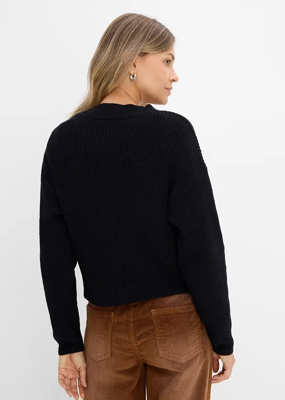 Cardigan in filato grosso di puro cotone, bonprix
