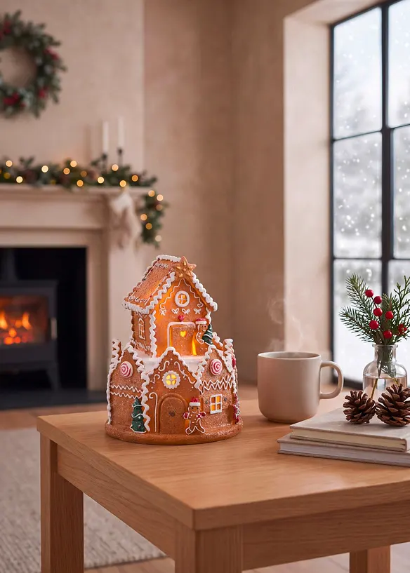 Decorazione LED a forma di casetta di pan di zenzero, bonprix
