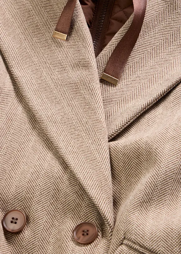 Cappotto corto con inserto trapuntato staccabile, bonprix
