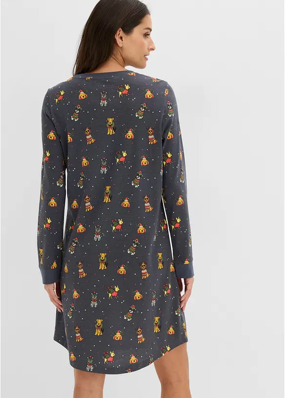 Camicia da notte in puro cotone con sacchetto regalo, bonprix