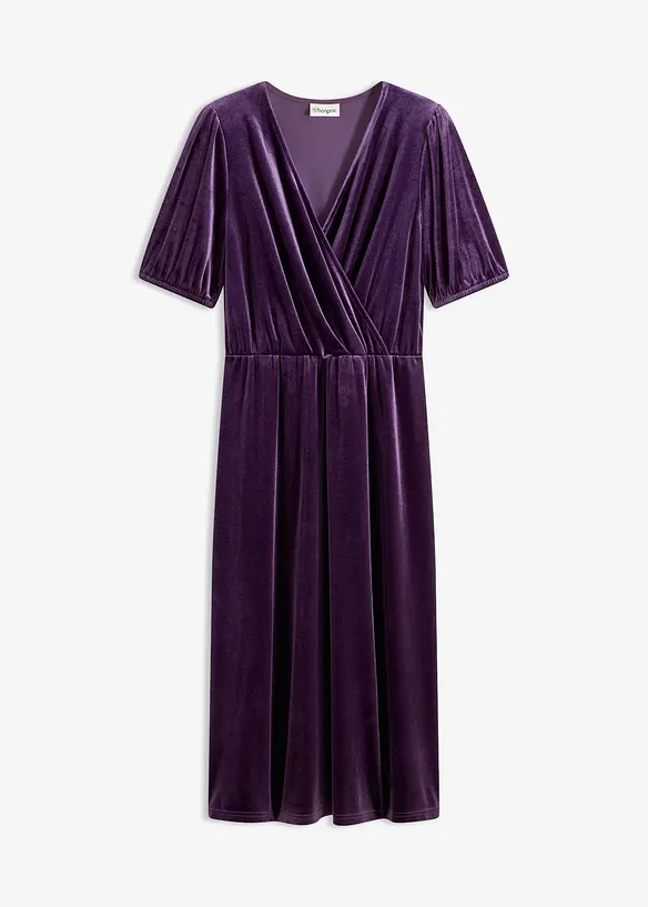 Abito midi in morbido velluto, bonprix