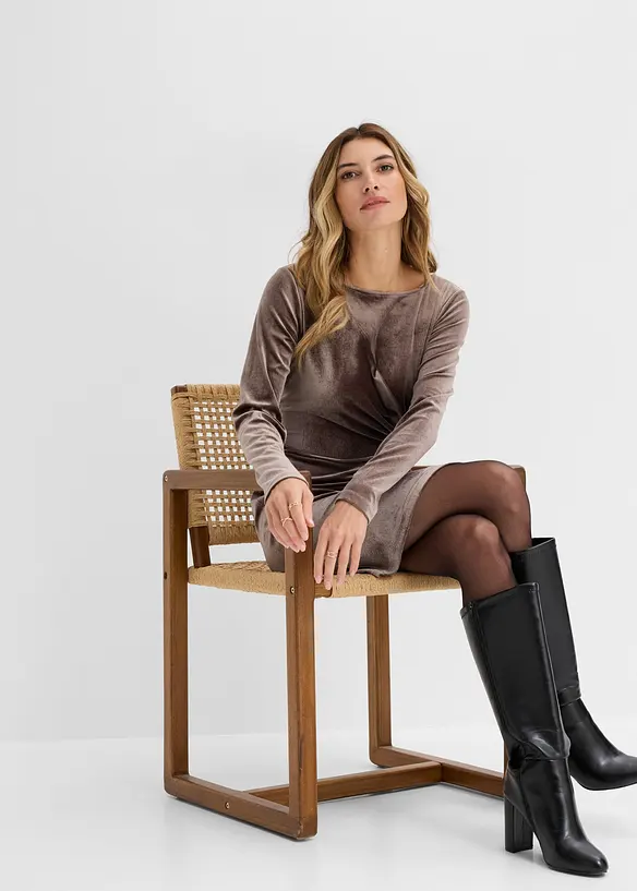 Abito in jersey di velluto morbido, bonprix