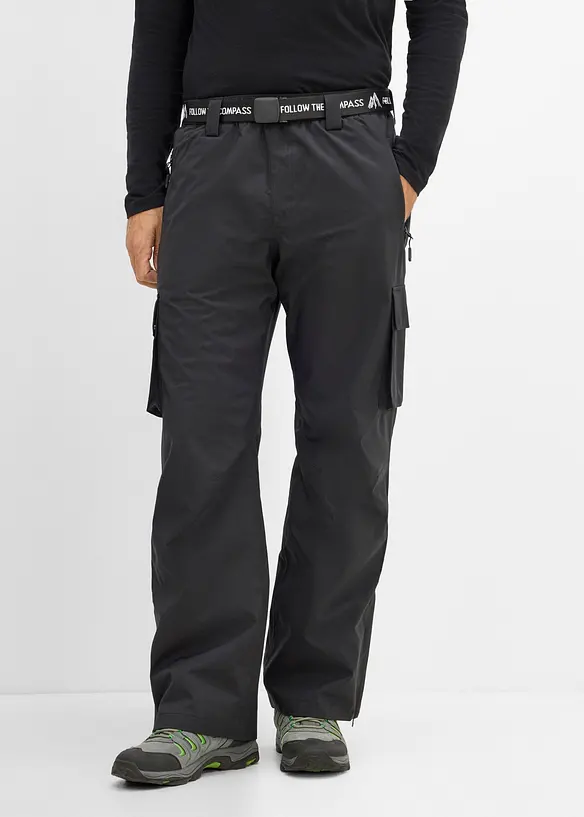 Pantaloni cargo da neve foderati in pile, termici e impermeabili, bonprix