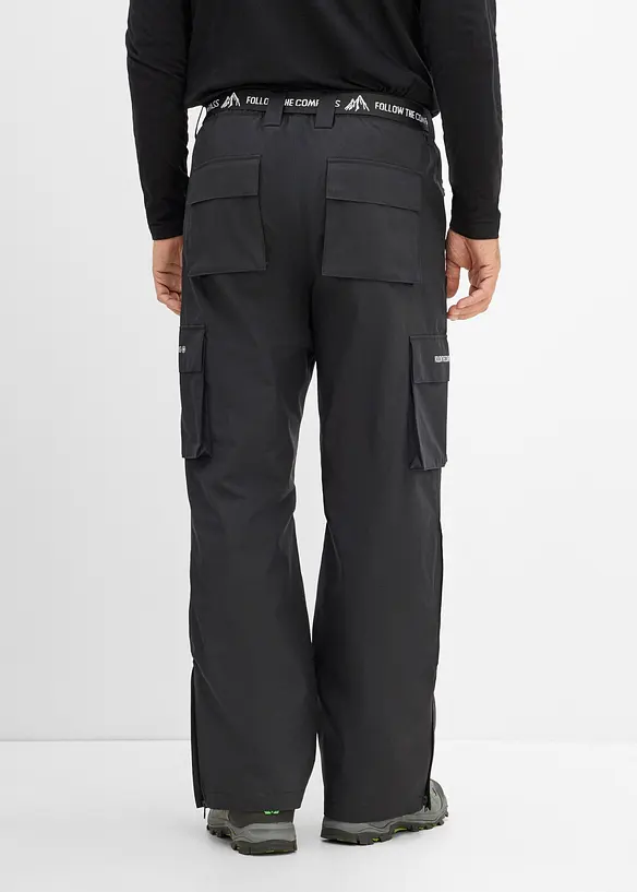 Pantaloni cargo da neve foderati in pile, termici e impermeabili, bonprix