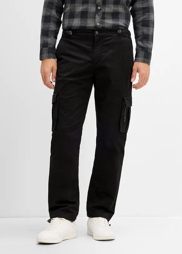 Pantaloni cargo termici con vita e fondo regolabili, bonprix