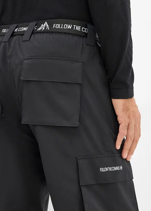 Pantaloni cargo da neve foderati in pile, termici e impermeabili, bonprix