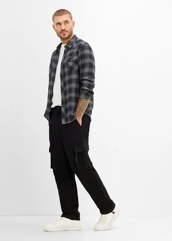 Pantaloni cargo termici con vita e fondo regolabili, bonprix