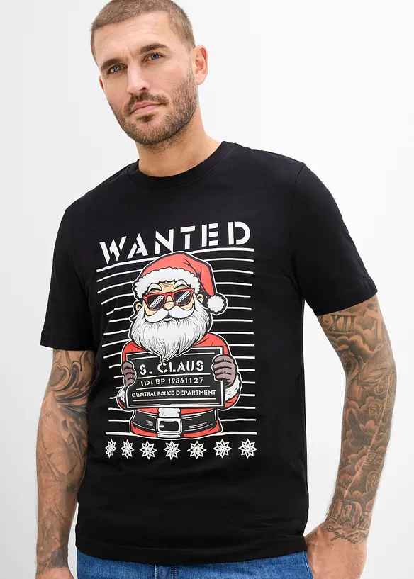T-shirt natalizia in puro cotone biologico, bonprix