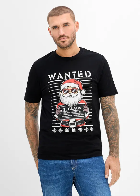 T-shirt natalizia in puro cotone biologico, bonprix