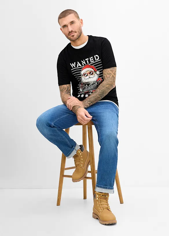 T-shirt natalizia in puro cotone biologico, bonprix