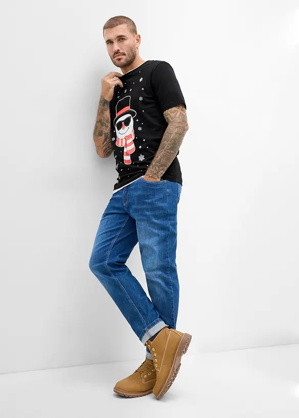 T-shirt natalizia in puro cotone biologico, bonprix
