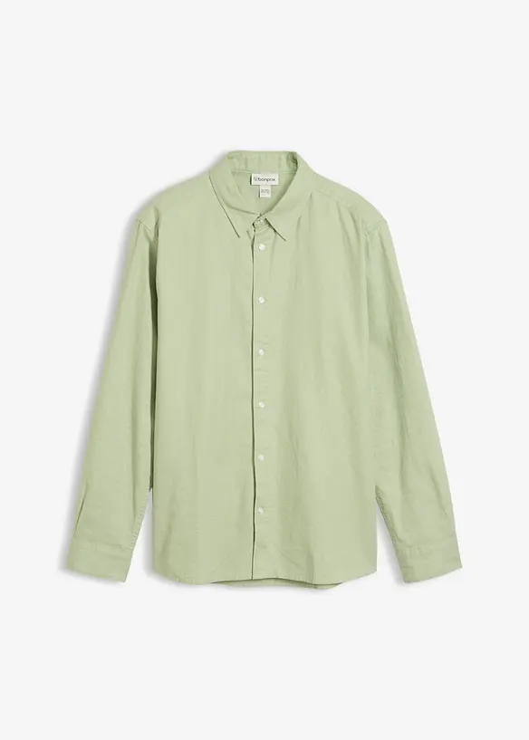 Camicia a maniche lunghe in misto lino fresco, modern fit, bonprix