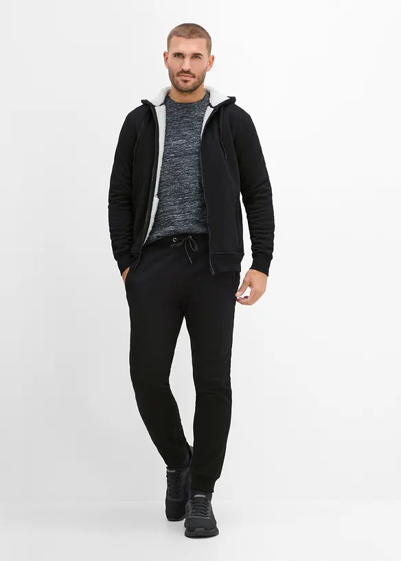 Tuta sportiva termica con morbida fodera in pile teddy, bonprix