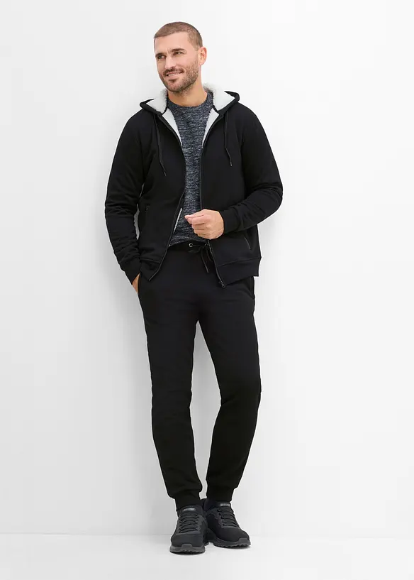 Tuta sportiva termica con morbida fodera in pile teddy, bonprix