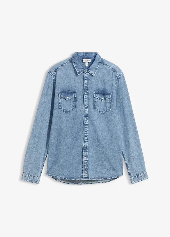 Camicia a maniche lunghe in puro cotone biologico, bonprix