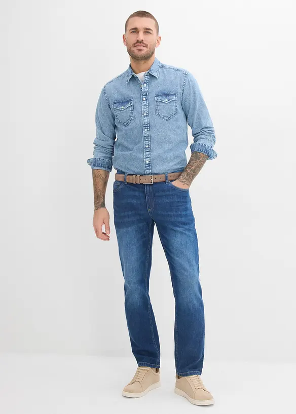 Camicia a maniche lunghe in puro cotone biologico, bonprix
