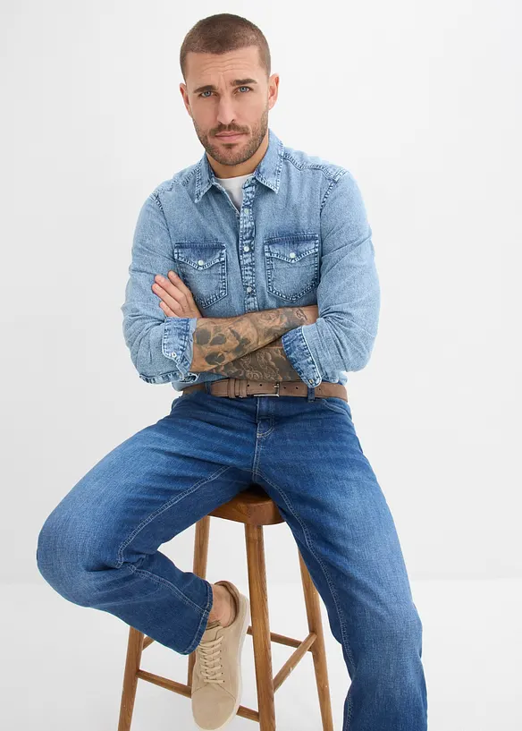 Camicia a maniche lunghe in puro cotone biologico, bonprix