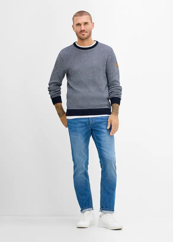 Maglione in  filato grosso di puro cotone, bonprix