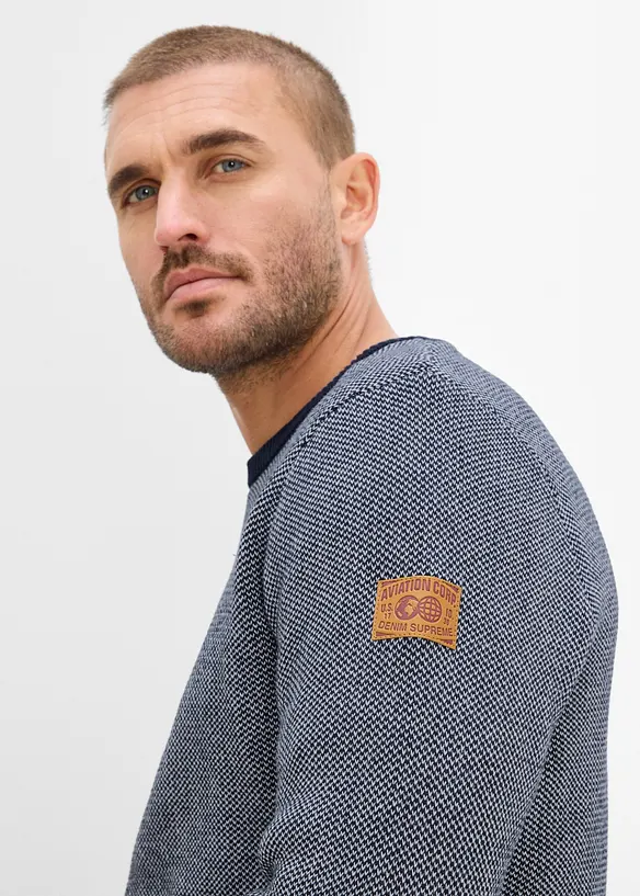 Maglione in  filato grosso di puro cotone, bonprix