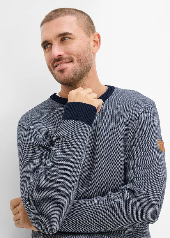 Maglione in  filato grosso di puro cotone, bonprix