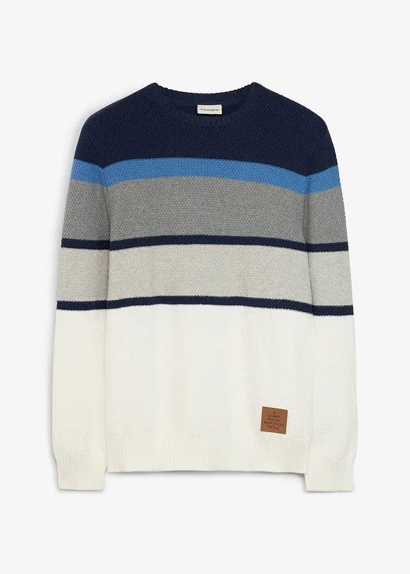 Maglione in  filato grosso di puro cotone, bonprix