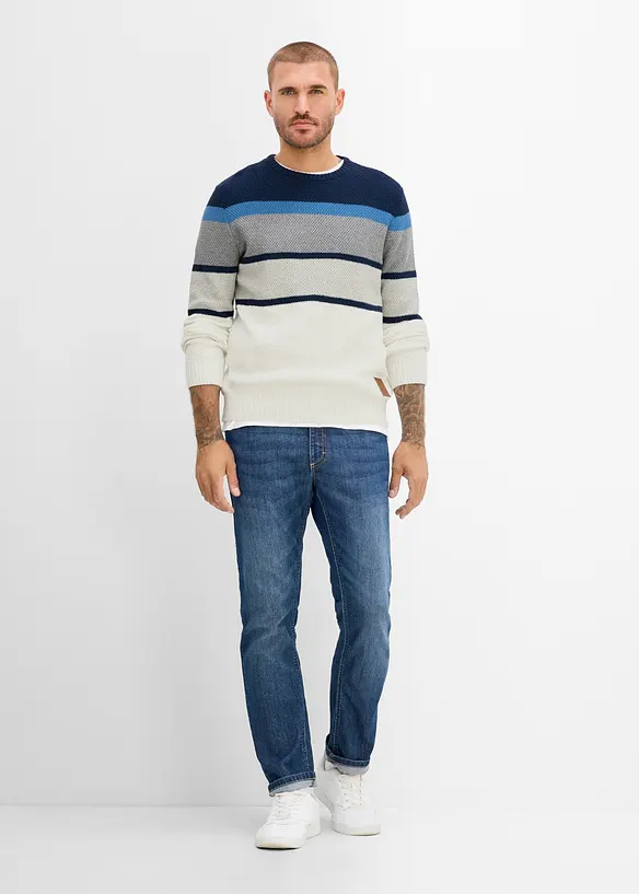 Maglione in  filato grosso di puro cotone, bonprix