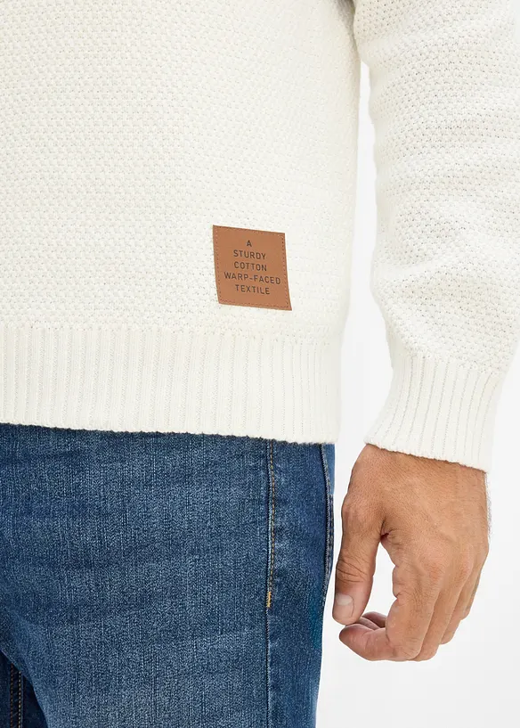 Maglione in  filato grosso di puro cotone, bonprix