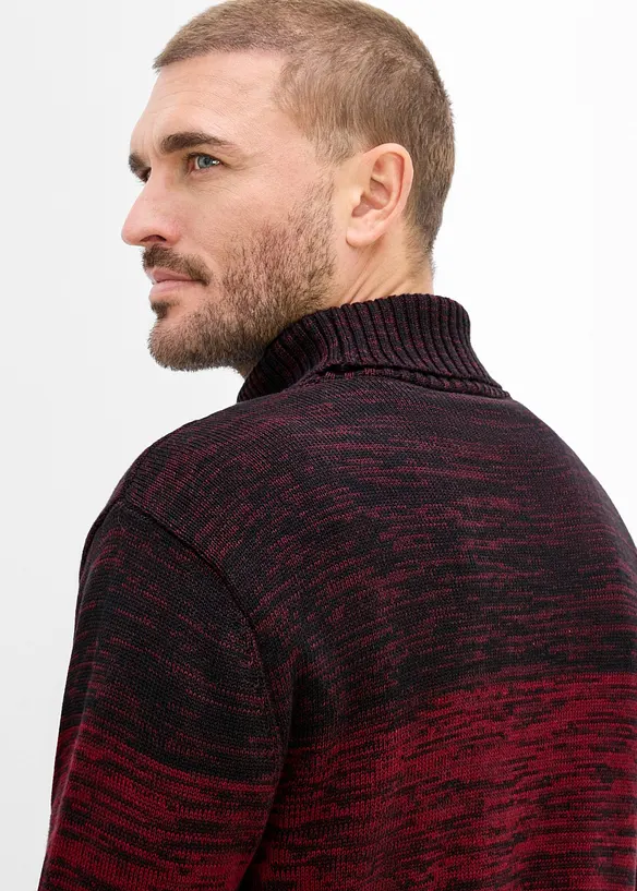Maglione a collo alto in misto cotone morbido, bonprix
