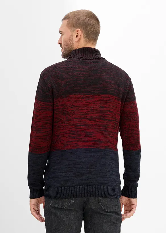 Maglione a collo alto in misto cotone morbido, bonprix