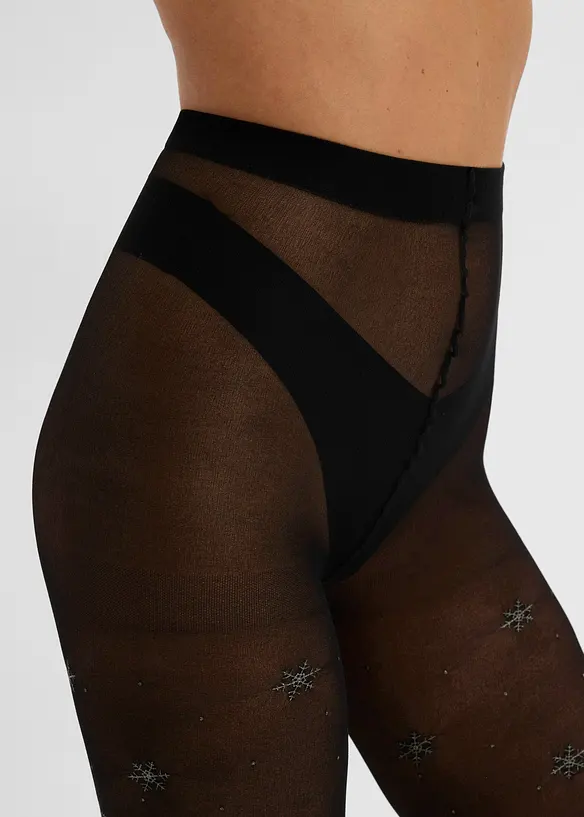 Collant con motivo natalizio 40 den, bonprix