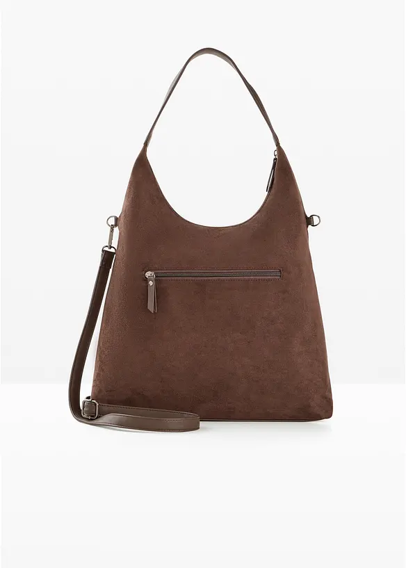 Borsa a sacco in similpelle scamosciata, bonprix