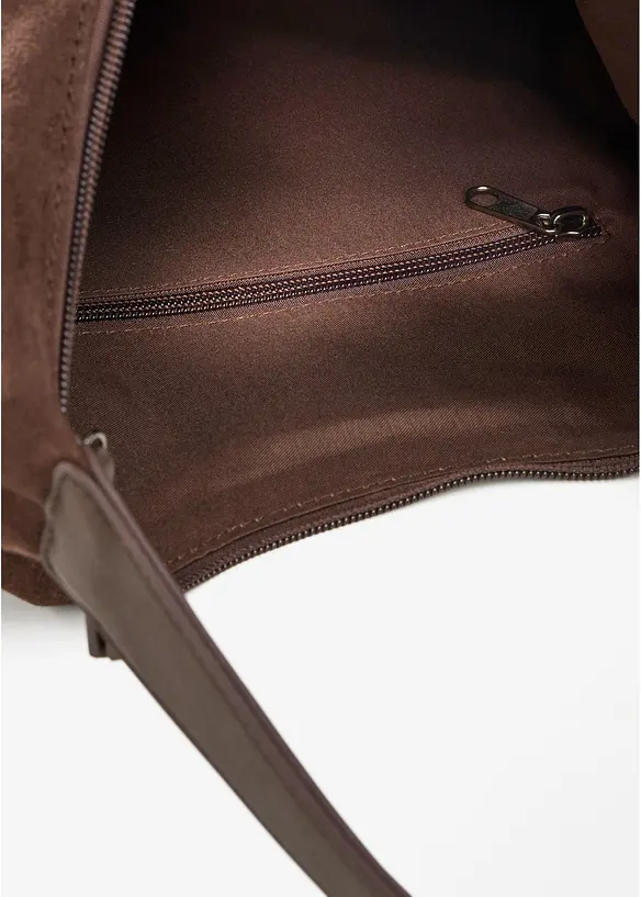 Borsa a sacco in similpelle scamosciata, bonprix